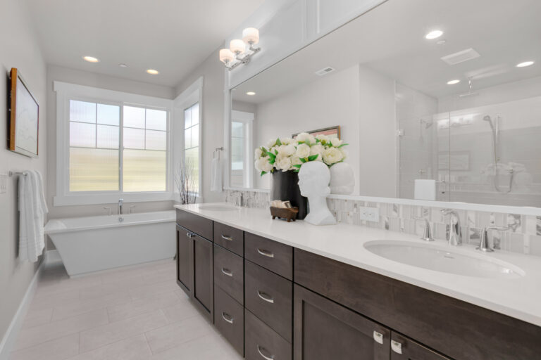 San Tropez Basement custom floor plan primary suite bath