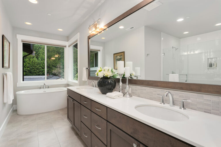 San Tropez custom floor plan primary suite bath