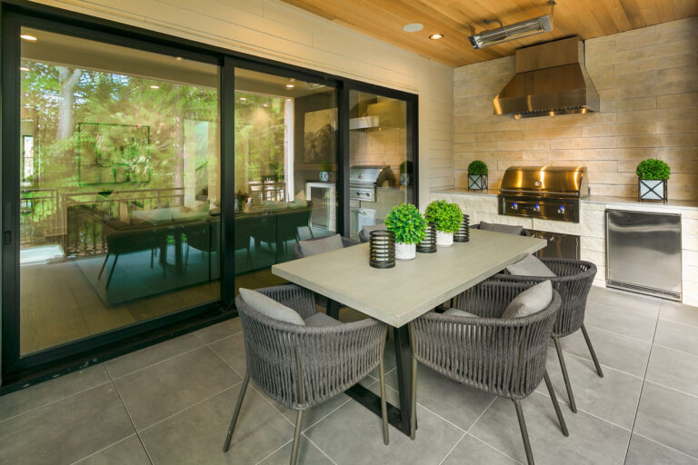 Saratoga custom floor plan covered deck