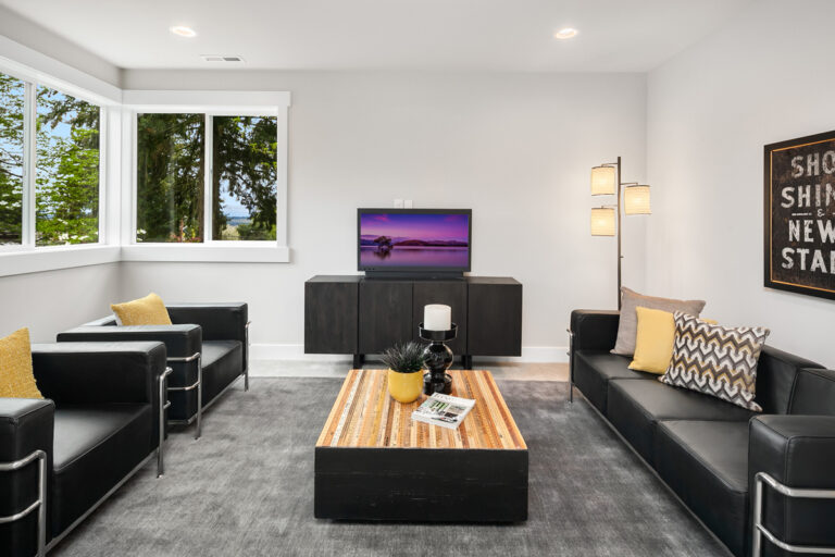 Siena custom floor plan media room