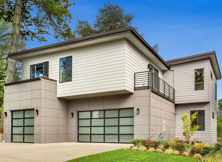 Singapore custom floor plan modern side garage exterior