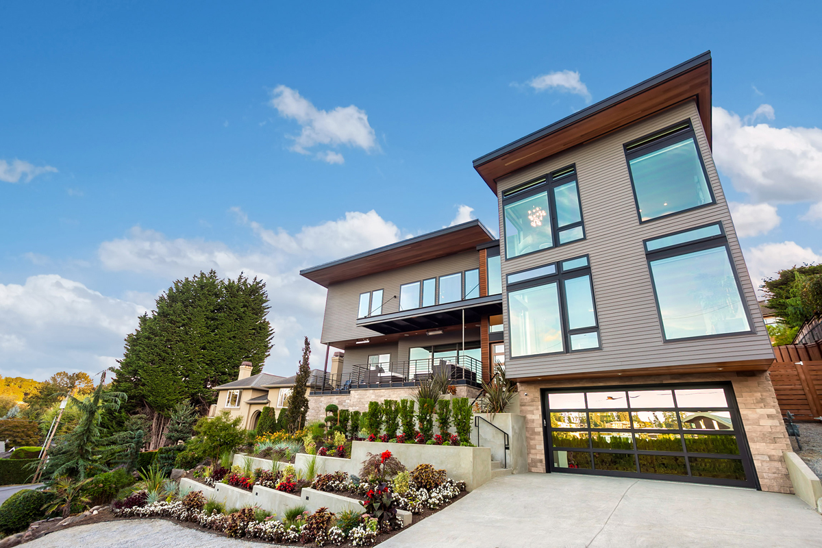 Stockholm custom floor plan modern front exterior