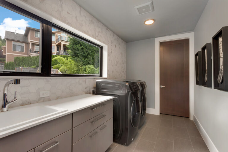 Stockholm custom floor plan laundry room