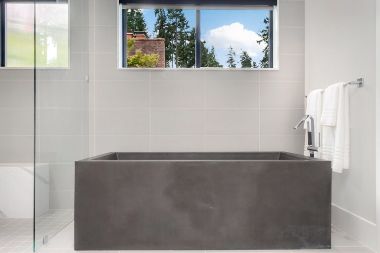 Stockholm custom floor plan primary suite bath
