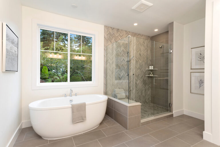 Sydney custom floor plan primary suite bath