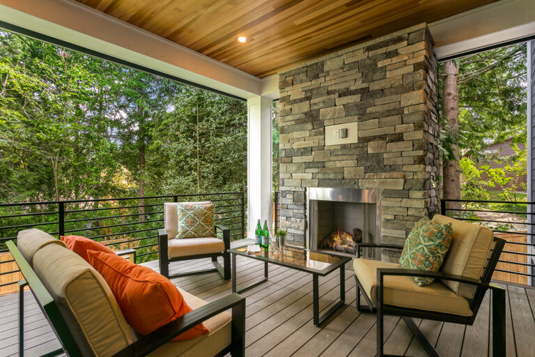 Toulon custom floor plan covered deck