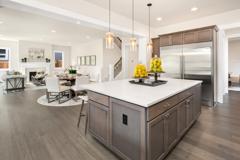 Trento custom floor plan kitchen