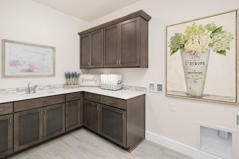 Trento custom floor plan laundry room