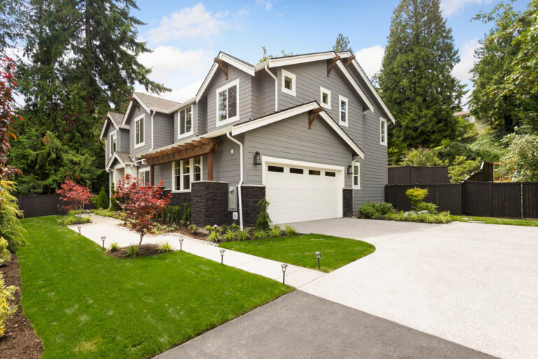 Victoria custom floor plan craftsman side garage exterior