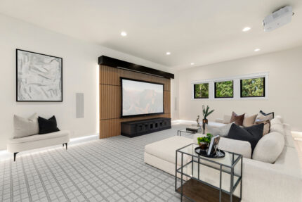Santa Clara custom floor plan media room