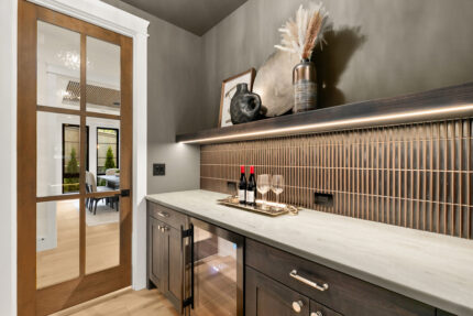 Santa Clara custom floor plan media room wet bar