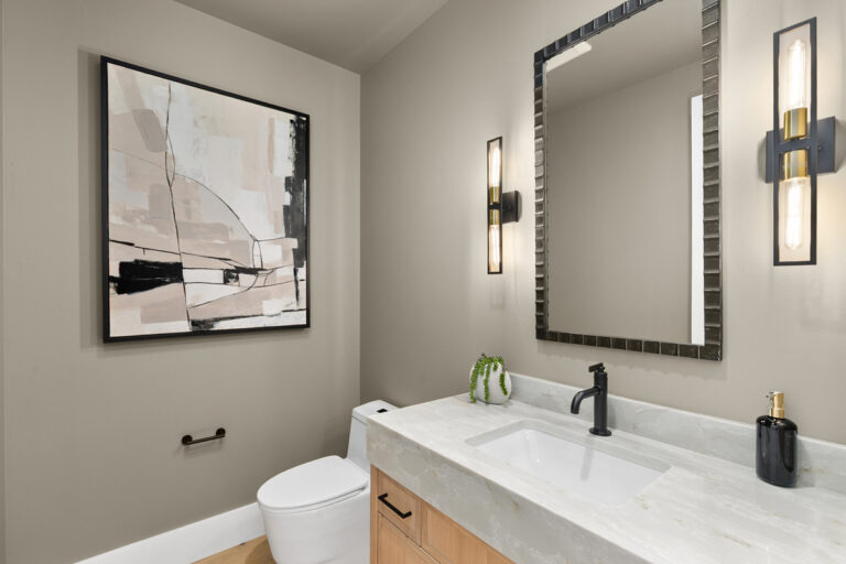 Santa Clara custom floor plan main floor powder room