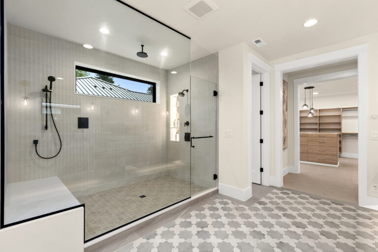 Santa Clara custom floor plan primary suite bathroom
