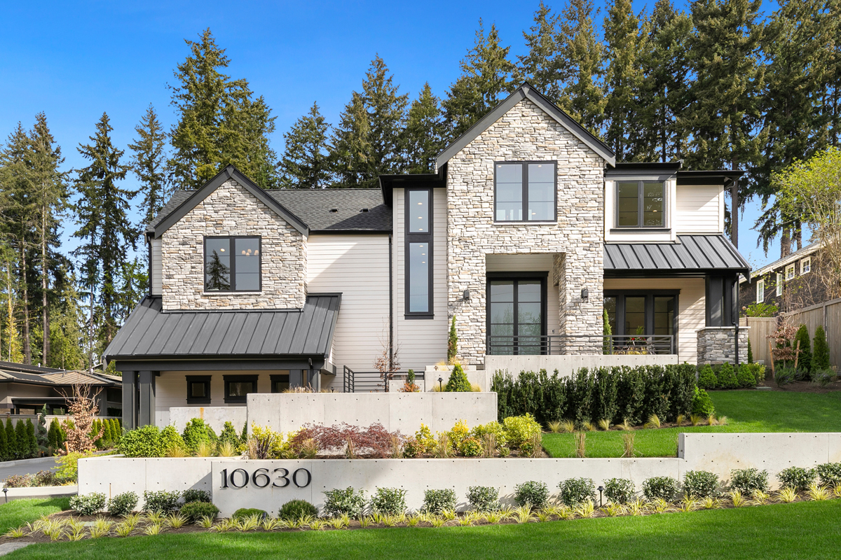 Santa Clara custom floor plan transitional front exterior