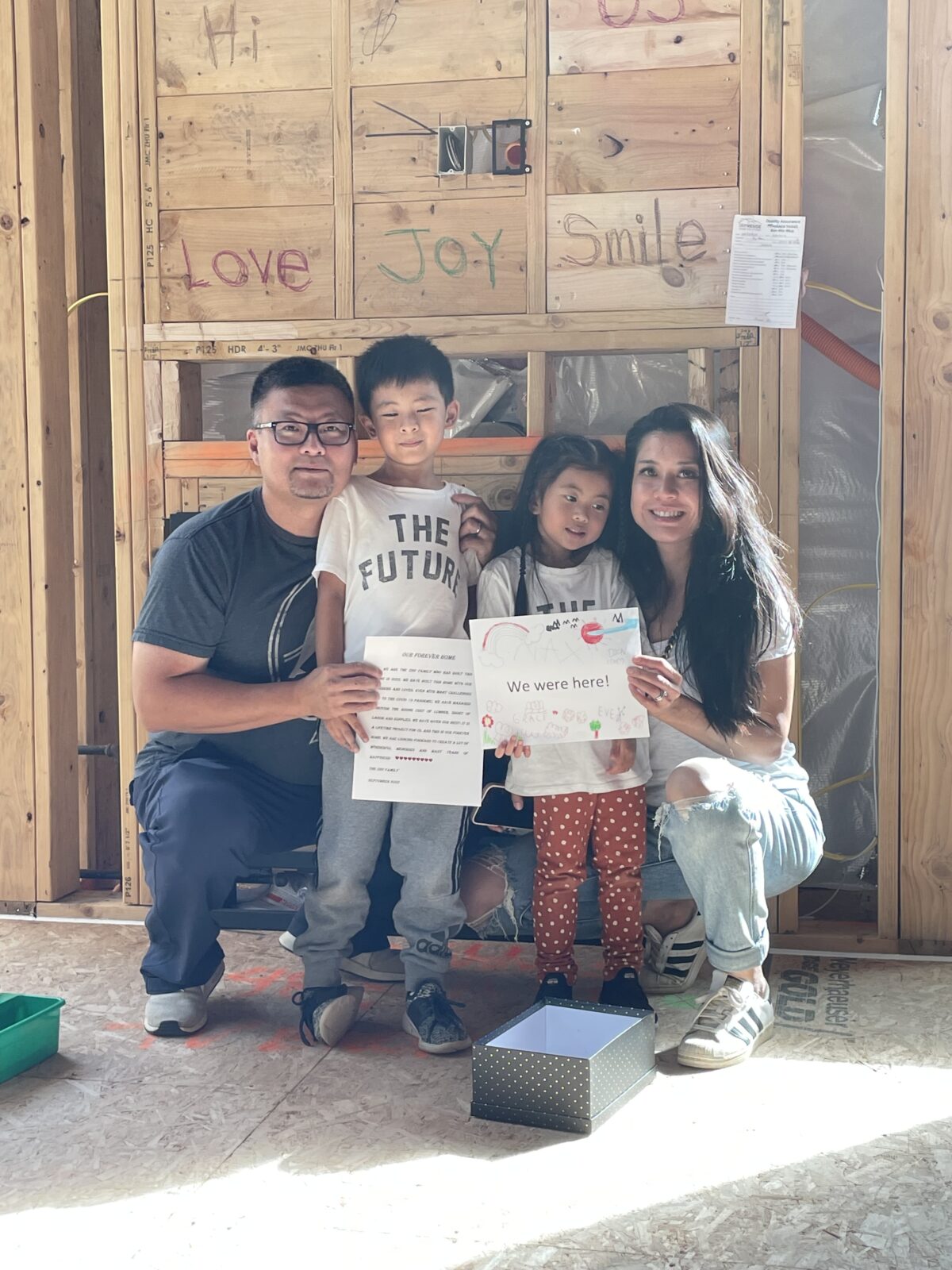 JayMarc custom client at their frame walk hiding a time capsule in the wall