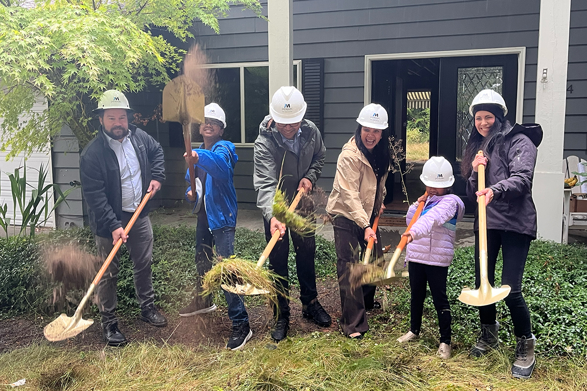 JayMarc team and client at groundbreaking ceremony