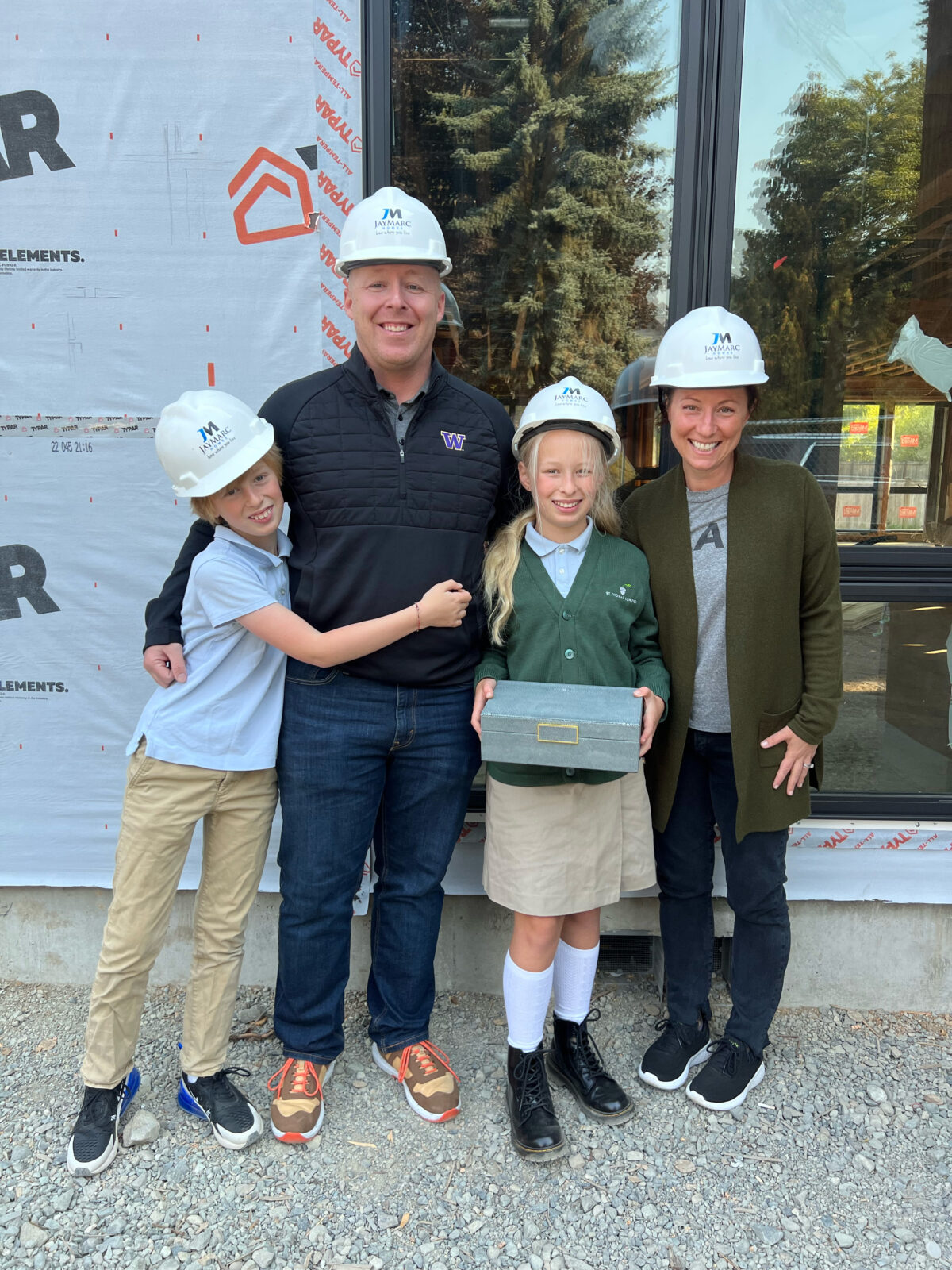 Medina family at frame walk
