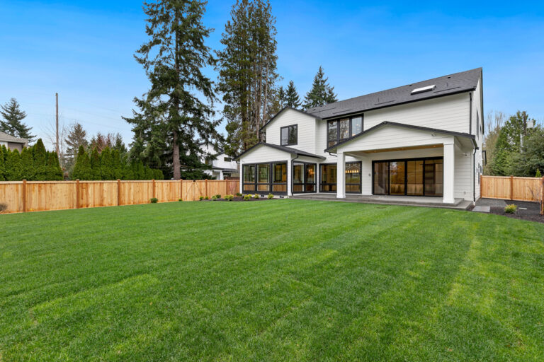 Bellevue 20 custom home rear exterior
