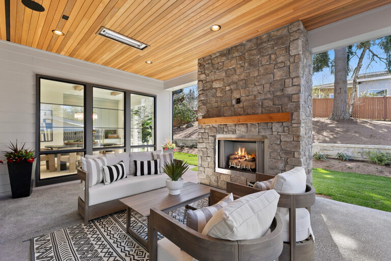 Bellevue 21 custom home covered patio