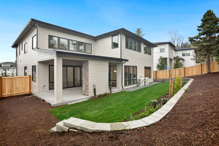 Bellevue 21 custom home rear exterior